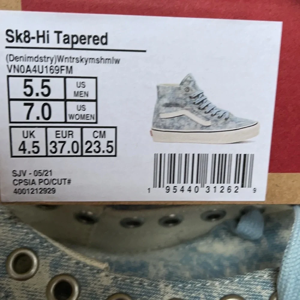 Vans Sk8-Hi Tapered Denimdstry Winter Sky Marshmalow MENS - Picture 16 of 16